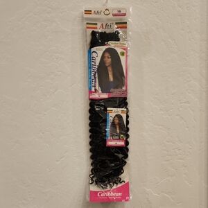 Caribbean Jet Black Curly Hair Extensions